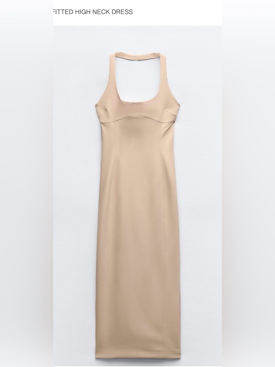 Zara Dresses & Skirts - Zara Nude Halter Midi Dress